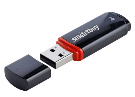Flash накопитель SmartBuy 4Gb Crown Black USB 2.0 SB4GBCRW-K 