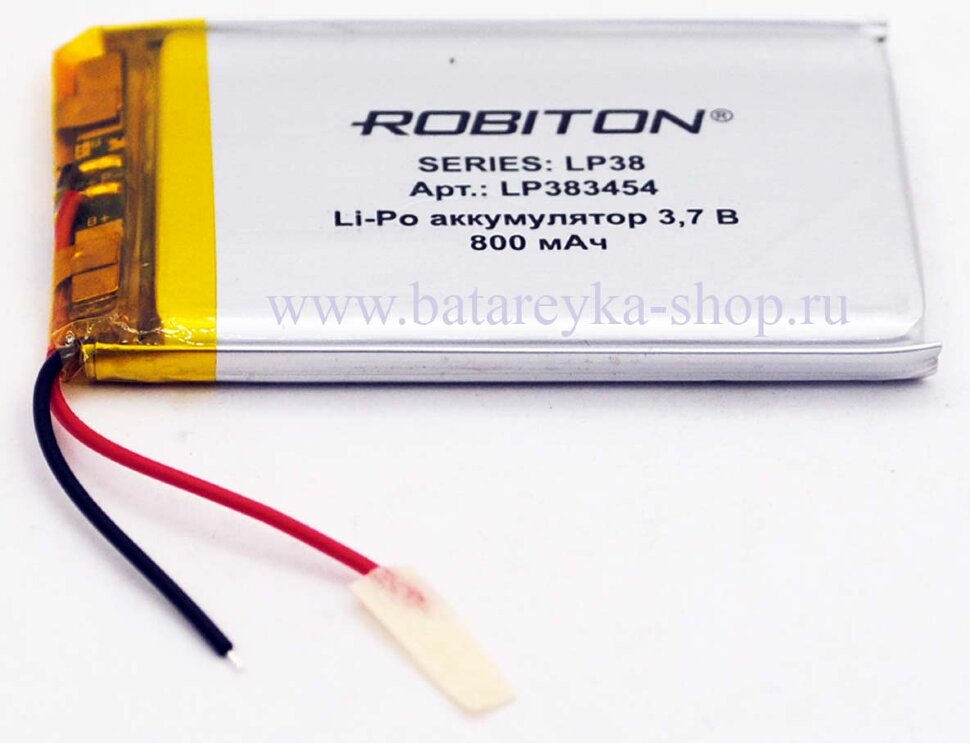 Аккумулятор LP-383454 3.7V 800 мАч Li-Pol  ROBITON   