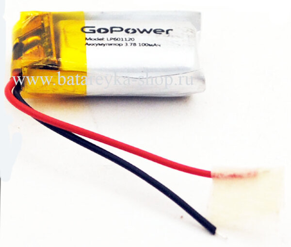 Аккумулятор LP-601120 3.7V 100 мАч Li-Pol  GoPower
