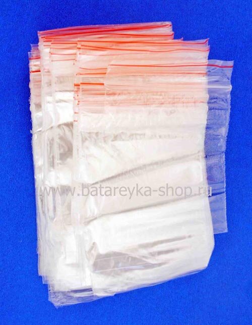Гриппер 40 х 60 мм фасовочный пакет с замком - защелкой Zip Lock 100 шт. 