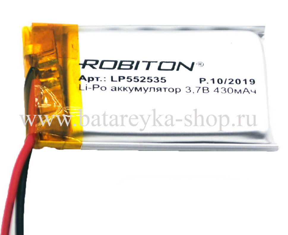 Аккумулятор LP-552535 3.7V 430 мАч Li-Pol  ROBITON