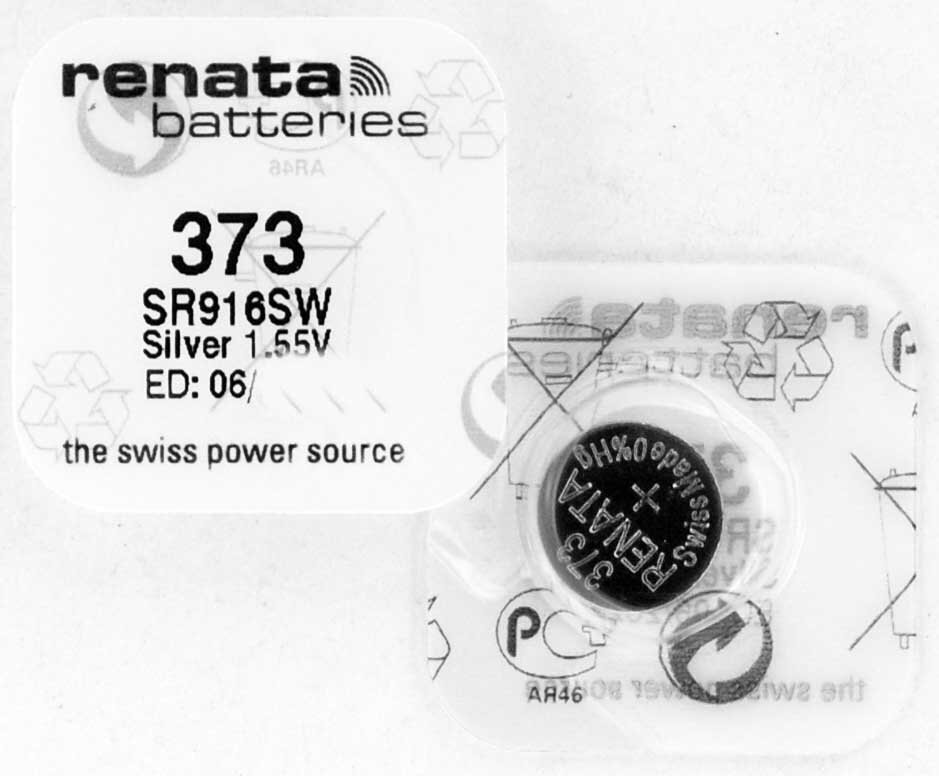 Батарейка 373 / SR916SW RENATA 1.5В для часов наручных 