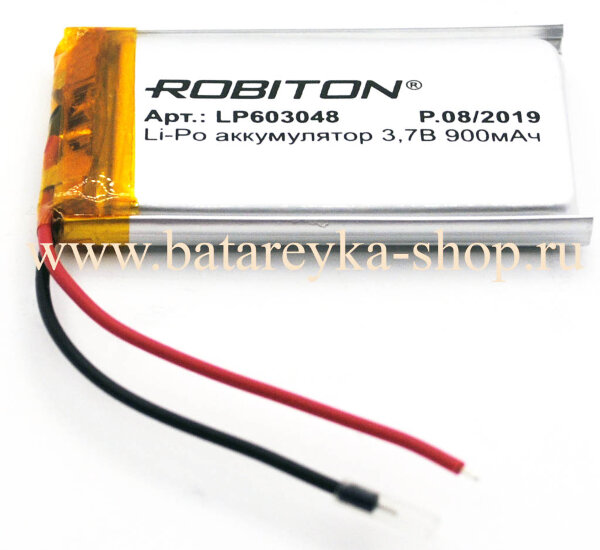 Аккумулятор LP-603048 3.7V 900 мАч Li-Pol  ROBITON  