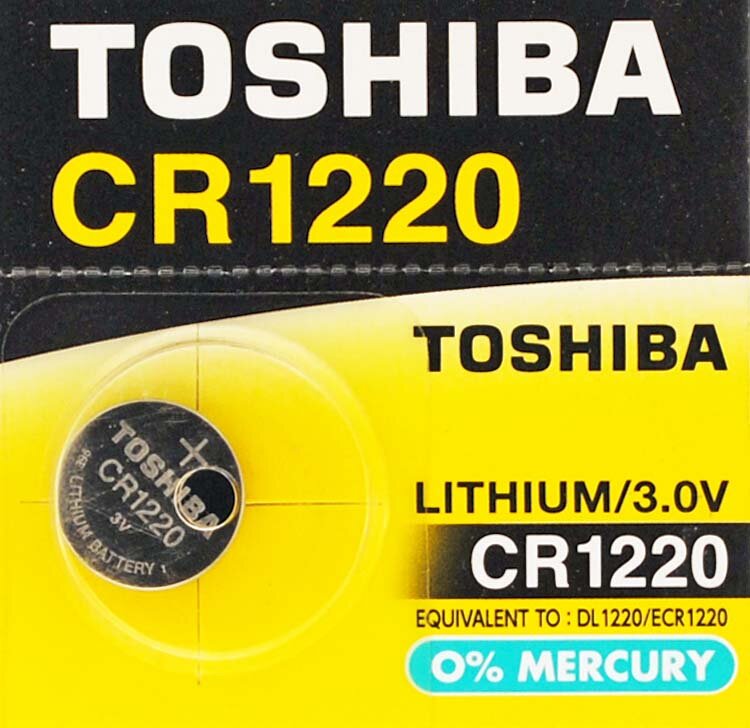 Батарейка CR1220 TOSHIBA 3V литиевая / lithium  