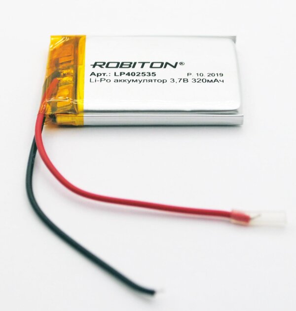 Аккумулятор LP-402535 3.7V 320 мАч Li-Pol  ROBITON с защитой 