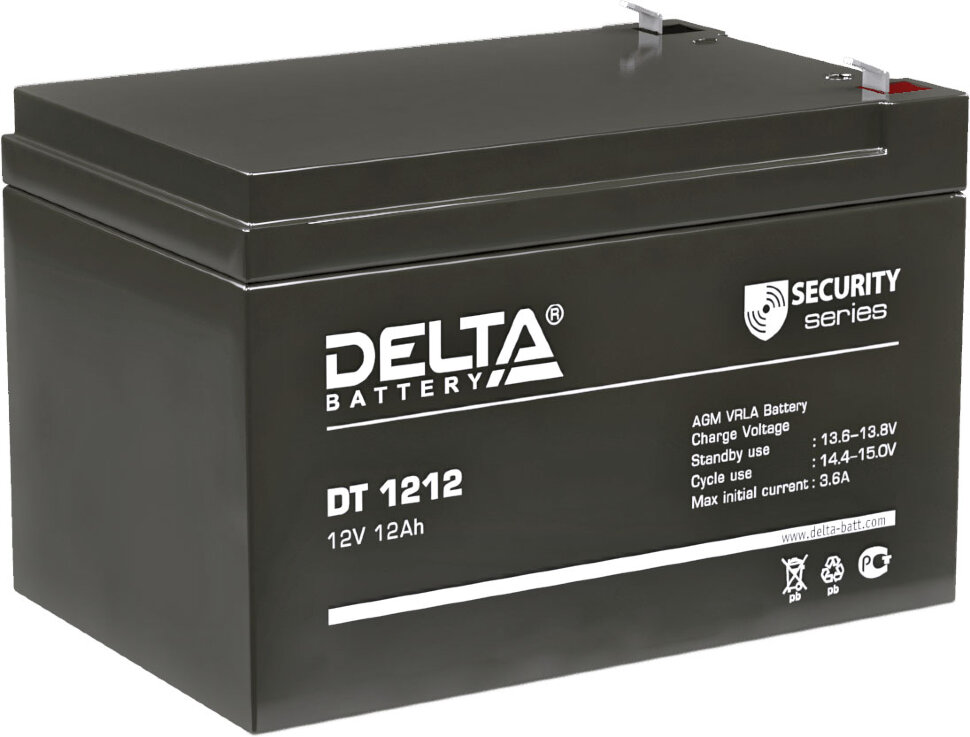 Аккумулятор 12V 12Ah для детского электромобиля DT 1212 DELTA