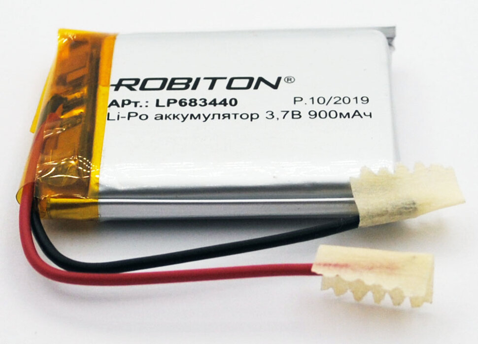 Аккумулятор LP-683440 3.7V 900 мАч Li-Pol  ROBITON с защитой   
